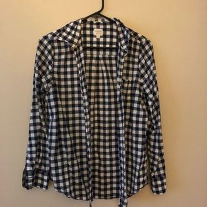 J Crew Women’s Gingham checkered button down